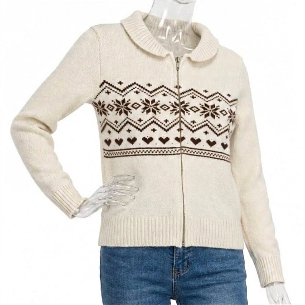 TCEC Fair Isle Full Zip Cardigan SKUW745